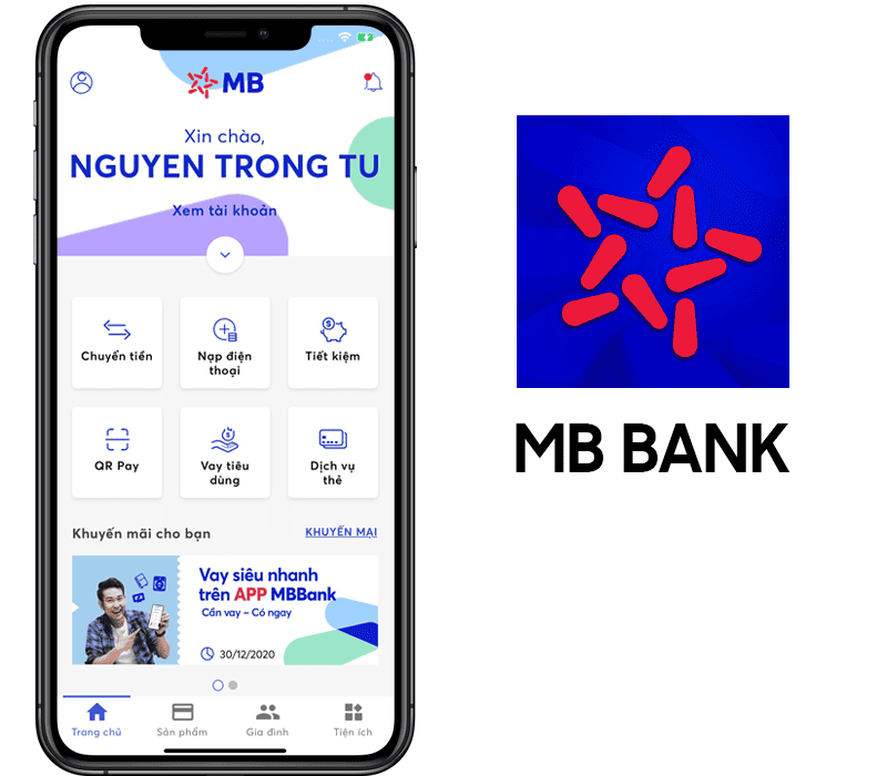 Vay tiền ngân hàng quân đội MB Bank online qua app MB Bank